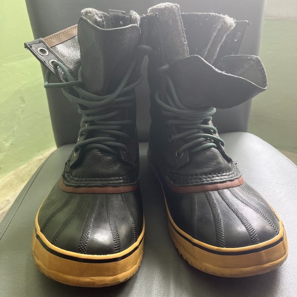 SOREL Men's 1964 Premium T Black Leather/CVS Waterproof Snow Winter Boot Size 10 - Picture 1 of 4